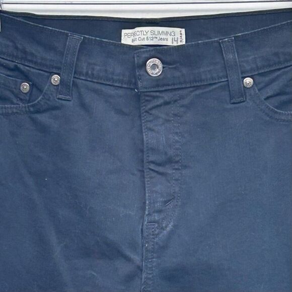 Levi's Strauss Jeans Women's Size 14 Black Perfectly Slimming Boot Cut 512 - Picture 3 of 13